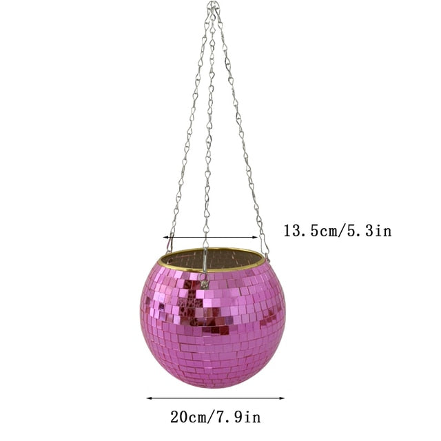 Self Watering Disco Ball Hanging Planter