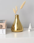 Golden Mini Ceramic Vase