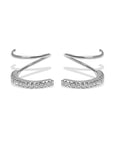 Crystal Double Twist Hoop Earrings